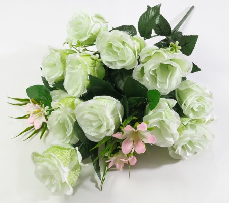 Роза с лилией "Ванда малая" 18 веток