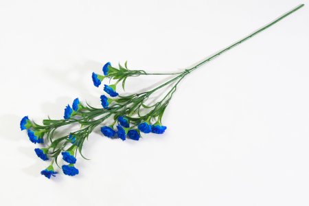 Ветка гвоздики 20 цветков синяя