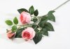 Ветка розы 3 цветка с латексным покрытием коралл