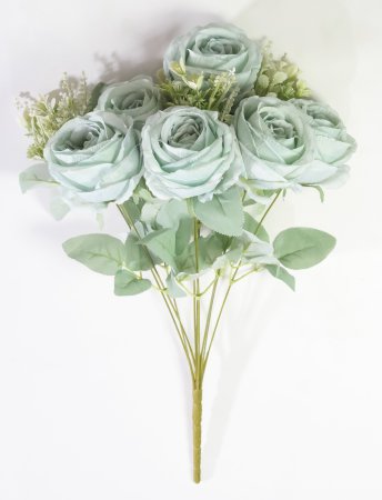 Букет роз Парадайз аквамарин 9 веток