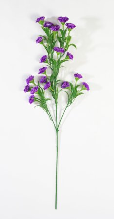 Ветка гвоздики 20 цветков светло-фиолетовый