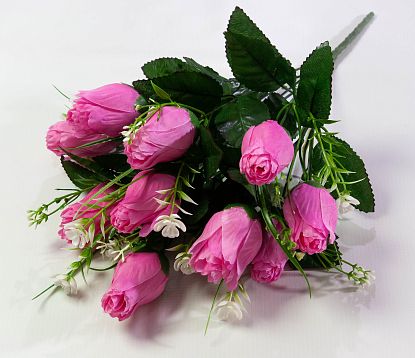 Роза «Арти» малая 10 цветков искусственная от магазина KALINA являющийся официальным дистрибьютором в России 