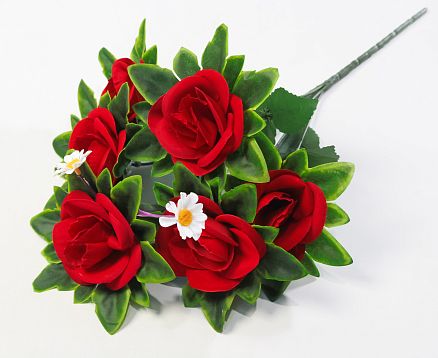 Бархатная роза "Фирузе" 6 цветков от магазина KALINA являющийся официальным дистрибьютором в России 