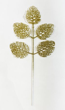 Лист Узоры золото