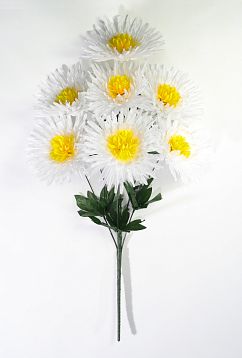 Хризантема "Белоснежка" 7 цветков от магазина KALINA являющийся официальным дистрибьютором в России 