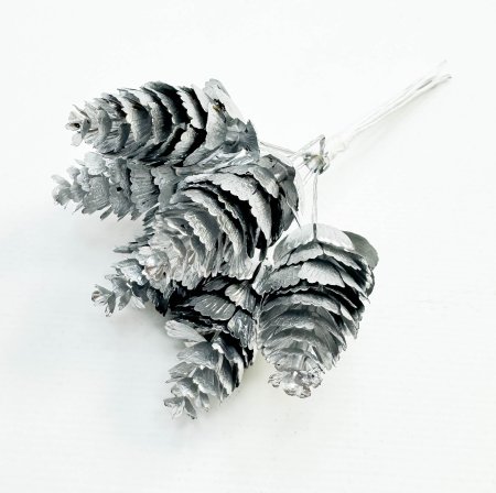 Шишка серебро