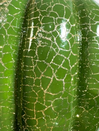 Тыква декоративная с блестками зеленая