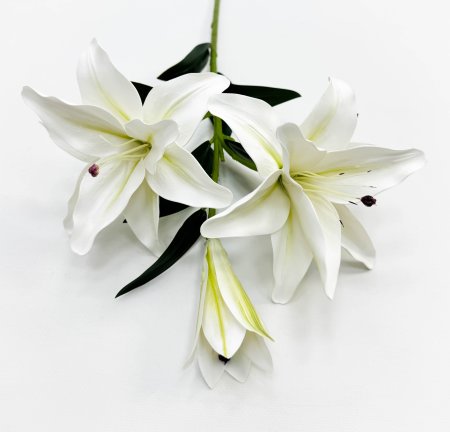 Ветка лилий "Сибирь" белая