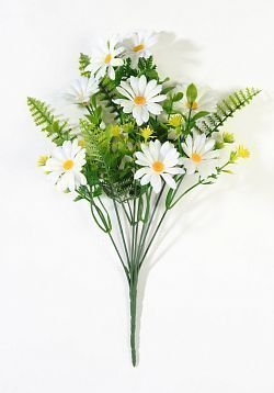 Букет ромашек из пластика "Авеню" 8 цветков от магазина KALINA являющийся официальным дистрибьютором в России 