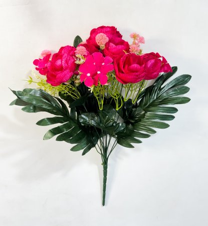 Пион с гортензией 10 цветков