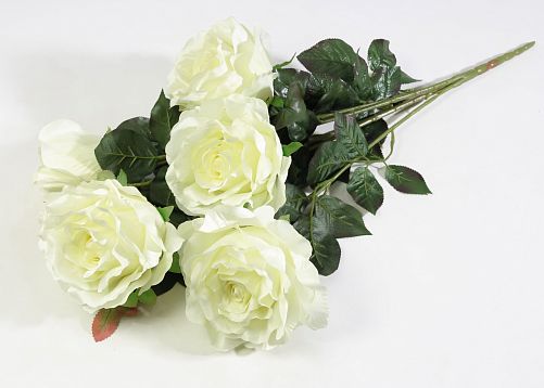 Ветка розы "Кармен" 4 цветка 1 бутон от магазина KALINA являющийся официальным дистрибьютором в России 