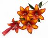Ветка лилий "Мираж" 4 цветка 1 бутон
