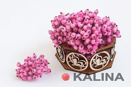 Ягода рябина в инее с черенком 3 (400 ягод) от магазина KALINA являющийся официальным дистрибьютором в России 