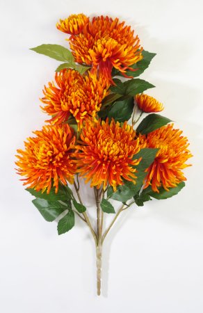 Ветка хризантем "Зембла" 5 цветков 2 бутона