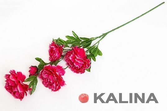 Ветка пиона 4 цветка 1 бутон от магазина KALINA являющийся официальным дистрибьютором в России 