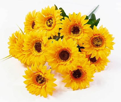 Подсолнух 12 цветков от магазина KALINA являющийся официальным дистрибьютором в России 