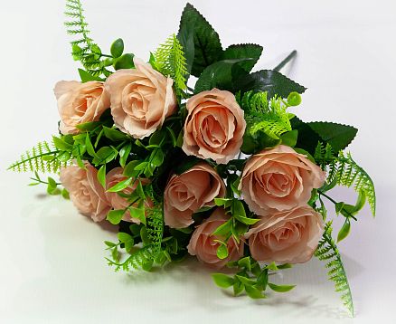 Роза «Дюшес» 9 цветков искусственная от магазина KALINA являющийся официальным дистрибьютором в России 
