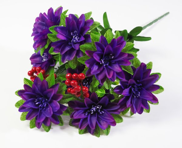 Георгин с ягодкой 8 цветков