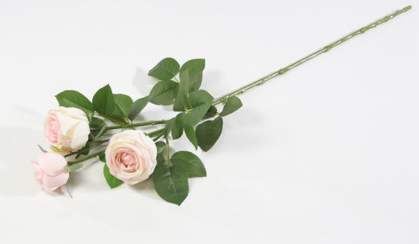 Ветка розы 3 цветка с латексным покрытием "Ла Перла"