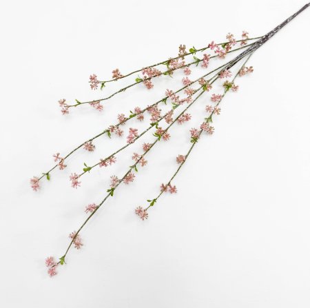 Ветка декоративная "Мелкоцвет" розовая