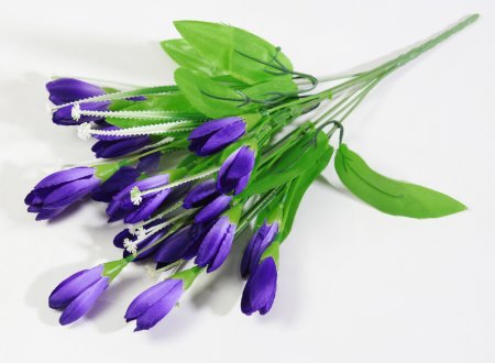 Букет крокусов "Спектр" 7 веток 21 цветок