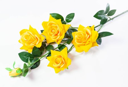 Ветка розы "Бургунди" 4 цветка