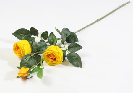 Ветка розы 3 цветка с латексным покрытием грушевая