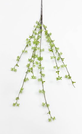 Ветка декоративная "Мелкоцвет" зеленая