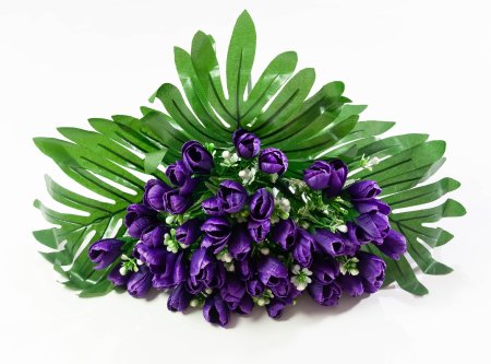 Крокус с листом пальмы 54 цветка