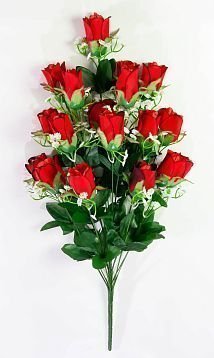 Букет бархатных роз "Рюмочка" 18 цветков от магазина KALINA являющийся официальным дистрибьютором в России 