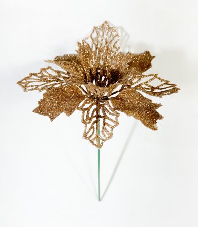 Украшение пуансеттия бронза