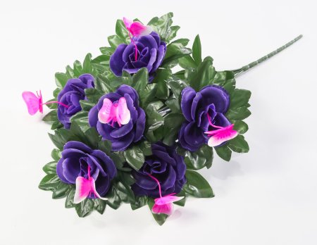 Букет роз с бабочкой 6 цветков