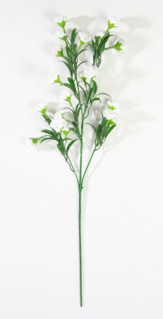 Ветка гвоздики 20 цветков белая