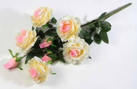 Ветка розы "Вега" 5 цветков 3 бутона