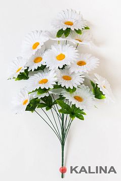 Букет ромашек крупный 18 веток 18 цветков от магазина KALINA являющийся официальным дистрибьютором в России 