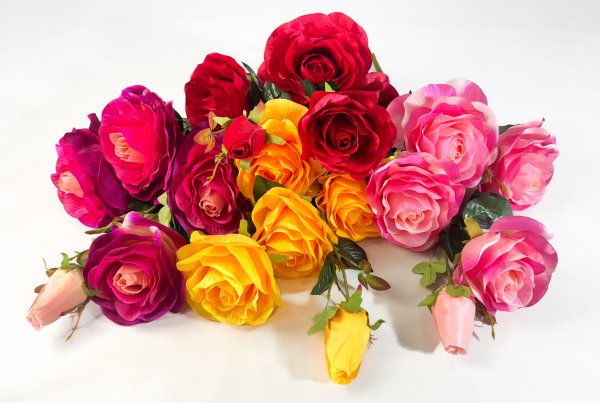 Ветка розы "Фан-фан" 4 цветка 1 бутон