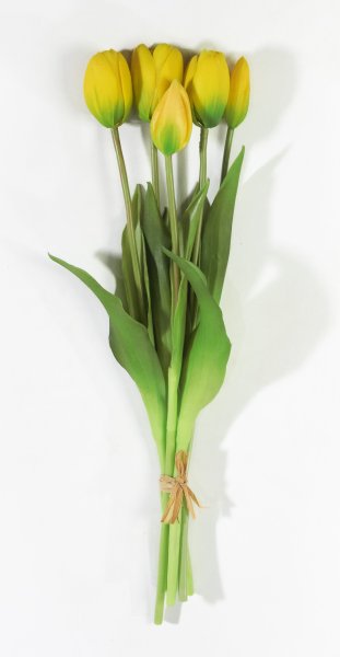 Букет тюльпанов 3+2 желтые