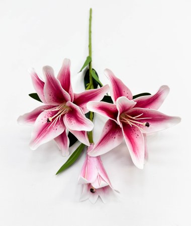 Ветка лилий "Сибирь" розовая
