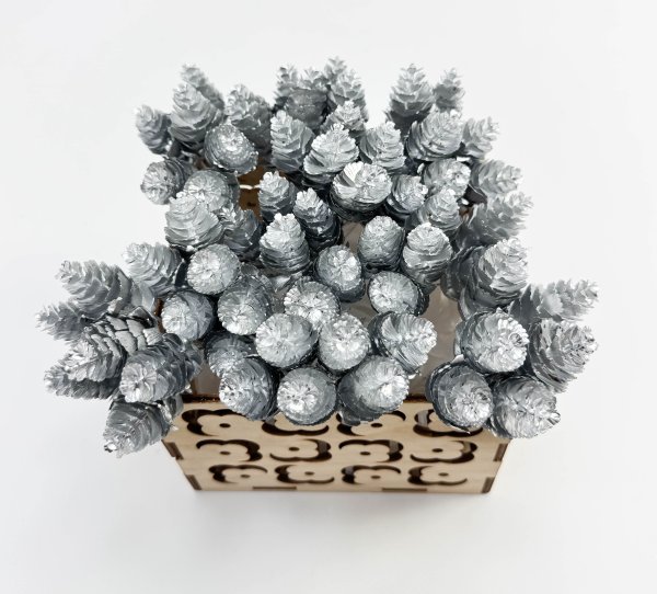 Шишка серебро