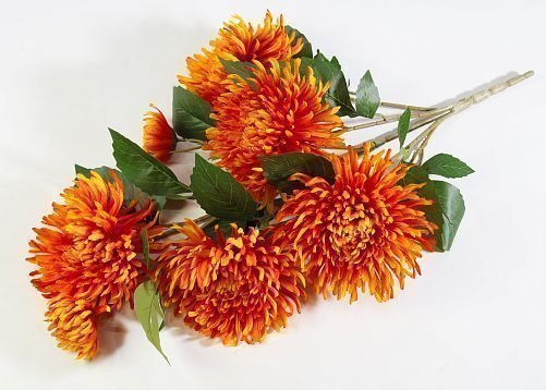Ветка хризантем "Зембла" 5 цветков 2 бутона от магазина KALINA являющийся официальным дистрибьютором в России 