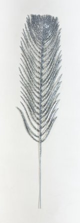 Перо павлина серебро