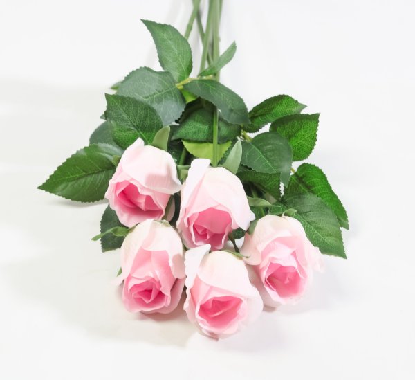 Роза с латексным покрытием малая светло-розовая