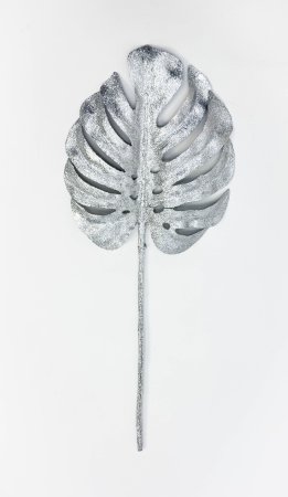 Лист монстеры серебро