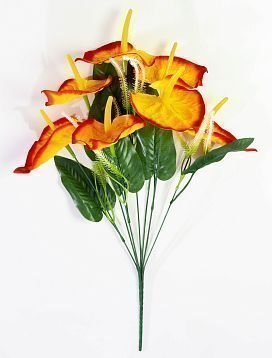 Букет калл разноцветных 7 цветков от магазина KALINA являющийся официальным дистрибьютором в России 