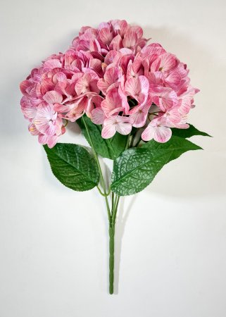 Букет гортензий 5 веток розовая