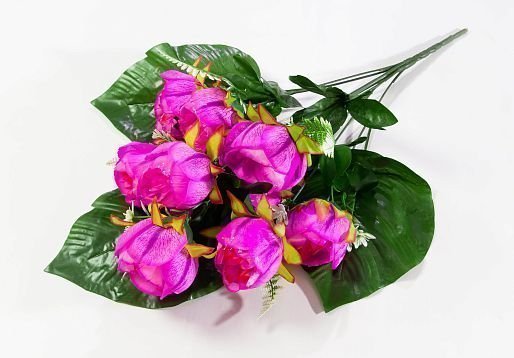 Пионовидная роза 9 цветков от магазина KALINA являющийся официальным дистрибьютором в России 
