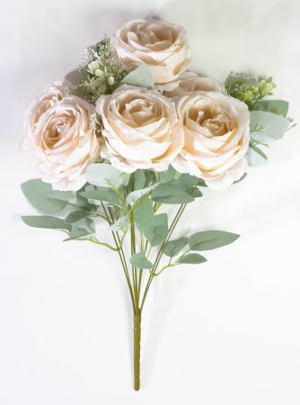 Букет роз Парадайз нежный персик 9 веток