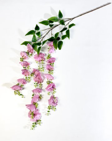 Ампельная декоративная ветка Ожерелье нежно-розовая