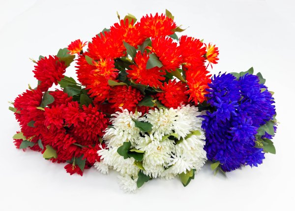 Астра "Павлин" 15 цветков 6 бутонов