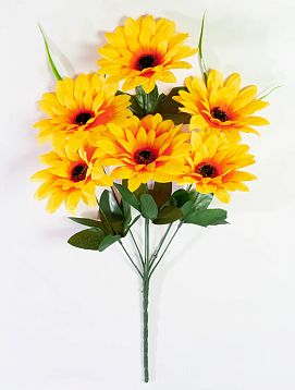 Букет подсолнуха "Алтай" 6 цветков от магазина KALINA являющийся официальным дистрибьютором в России 